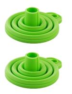 4tens 2 PCS Folding Silicone Collapsible Funnel Hopper Kitchen Tool for Transferring Liquid & Powder