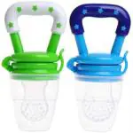 Manan Shopee Kids Green Silicone Baby Food Fruit Nibbler (Pack Of 2)