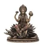 CraftVatika Bronze Resin Ganga Devi Sacred River Holy Water Sculpture 10.16 x 7.62 cm