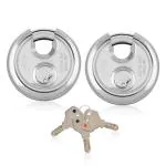 Godrej Locks I Duralock Ultra XL+ I 3 Dimple Keys I Padlock for Main Door I Gate Lock I Lock for Shutters, Godowns Shops Shops & Offices I Corrosion Resistant Shackle I Silver Finish (Pack of 2)