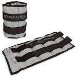 Strauss Grey Neoprene Ankle Weights 1.5 kg x 2 Units - 3Kg (Pack of 2)