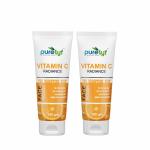Purelyf Vitamin C Face Wash | Reduces Dark Spots & Pigmentation | Super Bright Gel for Glowing Skin | With Triple Vitamin C | For All Skin Types | Suitable for Men & Women - 100ml (Pack of 2)