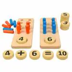 SmartBee Toys Math Learning Kit | Counting Peg Board for Kids | Number, Addition and Subtraction Game | Montessori Educational Wooden Toys | Age 3-7 | Gift for Kids