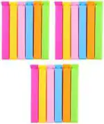 Fitaza Bag Sealing Clips Large, Medium, Small BPA Plastic Plastic Clips (Set of 18, Multicolor)