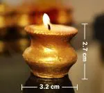 PUFF SMART Diwali Diyas|Traditional Handmade Terracotta Clay Diya| Golden Matki Deepak Decorate for Diwali|Diya for Puja|Diwali Home Decoration Diya