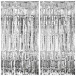 Festiko Rose Gold Foil Curtain Pack Of 2 For Birthday, Anniversary, Marriage, Bachelorette, Halloween Decoration, Party Supplies, Party Decoration