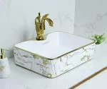 Bassino Art Wash Basin Countertop, Tabletop Ceramic Bathroom Basins