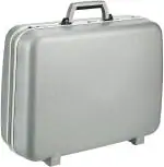 VIP Grey Polycarbonate Overnighter and Briefcase - 43 cm