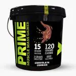 Bigflex Prime Muscle Mass Gainer, 6Kg [ Chocolate Cookies ] | High Protein and High Calorie Mass Gainer, Weight Gainer | 593 Calories | 15G Protein | 3G Creatine | With Added Digestive Enzymes | Lab Tested