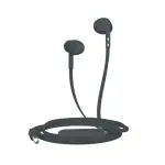 ODIO In-Ear Wired Earphones with Deep Bass, Soothing Treble, Mic with 3.5mm Audio Jack 1.2M Tangle-Free Cable ( Black)
