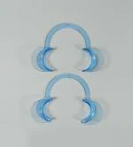 Dentosmile Flexi Premium Cheek/Lip Retractor C-Shape Mouth Opener Transparent Blue (Medium) (2)