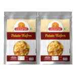 Ghotaram Himalayan Pink Rock Salted Potato Chips Aloo Chips Chips Snacks | Batata Wafers | Potato Wafers Aloo Wafers Farali Falahari Fast Time Namkeen Snack | Made In Groundnut Oil-350g*2Pack