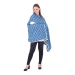 Elementary Multi Purpose Organic Cotton Nursing Cover Block Print - Blue