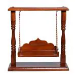 Happy Decor Premium Polished Sheesham Wooden Laddu Gopal Jhula for Bal Gopal Idol, kanha ji, Shri Krishna, Home Temple (Size:- 13