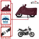 Aashtik mart Hero Xtreme 160R Motorcycle Bike Scooty Cover Maroon Colour Water Resistant - UV Protection & Dust Proof Imported Fabric Quality,Sun Protection,Weather Bike - Scooty Two Wheeler Body Cover Hero Xtreme 160R