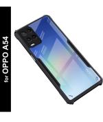 ZAPLAB Oppo A54 Transparent Black Bumper Plastic Hybrid Crystal Clear Camera Protect Airbag Design All Side 360 Degree Protection Back Cover