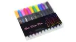 GOTHI Double Effect Outliner Pen 12 Colors Self-Outline Metallic Markers Glitter Art and Craft Pen Writing Drawing Pens Stationery, Drawing Pens for Birthday Greetings Scrap Booking Waterproof Pen Color Pen PACK OF 1