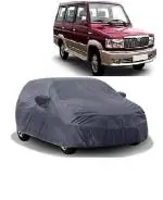 Carigiri Grey Car Body Cover For Toyota Qualis(Triple Stitched,Mirror Pockets,Uv Resistant,Dustproof)