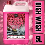 BLISS & BLUSH Dishwash Liquid 5 Liter Pink | Enzyme Powered, Natural, Herbal, Eco-Friendly, Plant Based, Biodegradable, Non-Toxic