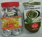 KIYO Combo Pack of Khaman Dhokla Instant mix 0.250 GMS * 2 + Green Chutney Daniya Pudina *100 gms