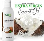 Edith Naturals Coconut Carrier Oil Natural Skin Moisturizer, Therapeutic Hair Oil (100 ml)