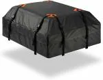 Crevizon Durable Roof Top Waterproof Cargo Bag - Classic Black 15 Cubic Feet Waterproof Car Roof Bag 425L Roof Bags for Any Cars with Roof Rack/Rails/Bars, Black