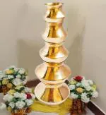 Effigy onlinehub Brass Utaran Kalash Decorative Item for Living Room, Puja Kalash Handcrafted Donthulu Set