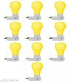 IMPERIAL TECHNOCART Small Rose Type 2 Pin Night Lamp 0.5 Watt Plug & Play Bulb for Bedroom, Living Room, Zero Watt Light Direct Socket Night Lamp (Yellow- Pack of 10)