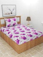 MORADO Premium Poly Cotton Single Bed Bedsheet (60x90 Inches) with 1 Pillow Covers (17x27 Inches)