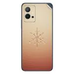 GADGETSWRAP Printed Vinyl Skin Sticker for Vivo T1 - Snowflake Macro Orange