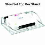 Solemn Steel Set Top Box Stand /Wi-Fi Router Box Stand Wall Mount& Decorative Telephone, Stabilizer Setup Box Holder Wall Shelf (Silver)(Upto 10 inch )(Proudly Made in India)