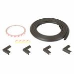 Safe-o-kid Unique High Density L-Shaped 2 Mtr Long Mini 1 Edge Guard With 4 Corner Cushions Brown Pack of 1