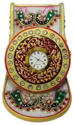 Fashion Bizz Multicolor Marble Decoartaive Mobile Stand with Clock