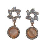 Priyansh Enterprise Handmade Gold D2 Crystal Ad Earrings For Parties, Festivals For Women