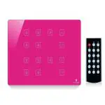 Artistic Device of letters C and L Remote Touch Switch Board for 8 Lights and 2 Fan for Single Colors of 12 Module Size (Plain-Pink)