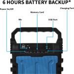 U&I Blue Black Stereo Channel Song Series Wireless Bluetooth Speaker With Karaoke Mic 8 W