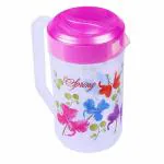 Jai Shoppee Unbreakable Plastic Serving Water Jug / Drinking Beverage Jug with Lid - 2 Ltr (Pink)