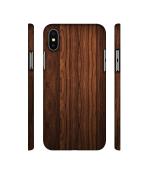 Casotec Wooden Texture Design 3D Printed Hard Back Case Cover for Apple iPhone X