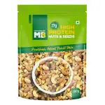 MuscleBlaze High Protein Nuts & Seeds, Pudina Mint Trail Mix | High Protein Snack with Almonds, Cashews, Peanuts, Soynuts, Flax Seeds, Sunflower Seeds & Pumpkin Seeds, 200g
