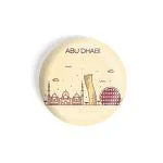 Dhcrafts Brown Metal Abu Dhabi Printed Fridge Magnet, 5.8 Cm