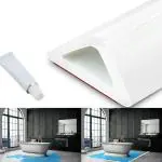 Metreno 2m Silicone Water Stopper for Bathroom Floor Kitchen Slab Water Barrier Strip Dam Tape Sticky Rubber, Water Retaining Stopper with Glue (Whites)