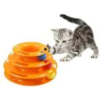 Taiyo Pluss Discovery Cat Toy-Tower Of Tracks With Balls Interactive Cat Toy