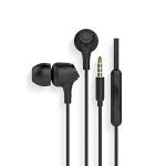 Ekus Mi Wired in-Ear Earphones Basic with Mic, Ultra Deep Bass & Metal Sound Chamber (Black)