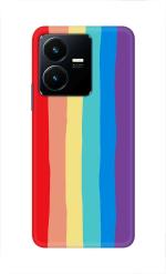 Tweakymod Printed Rainbow Colour Back Cover For Vivo Y22