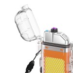 BEBO CREATIONS Waterproof Dual Arc Plasma Lighter Outdoor Camping Lighter (Black)