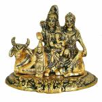 Pranjals House Brass Gold Hindu God Shiva Family Home Decor Items