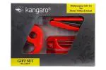 Kangaro Multipurpose Gift Set for Home, Office and School Use (SS-G10P) Set of 4 | 1 Stapler HS-G10 | 1 Paper Punch Perfo-10 | 1 Tape Dispenser TD 18 | 1 Staple Box No. 10 | Colour - Red