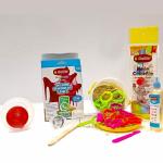 Rabbit Magic Flow Sand Bucket 500 g, DIY Starters Slime Level 1 Kit, Tempera Colors Combo Multicolor