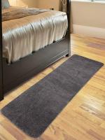 Saral Home Grey Microfiber Runner 50x180 cm