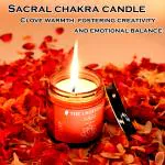 THE LIGHTINGALE Big Jar Scented Wax Glass Clove Fragrance Chakras Name (Sacral Chakra) Candle for Birthday, Diwali, Christmas, Office, and Home.